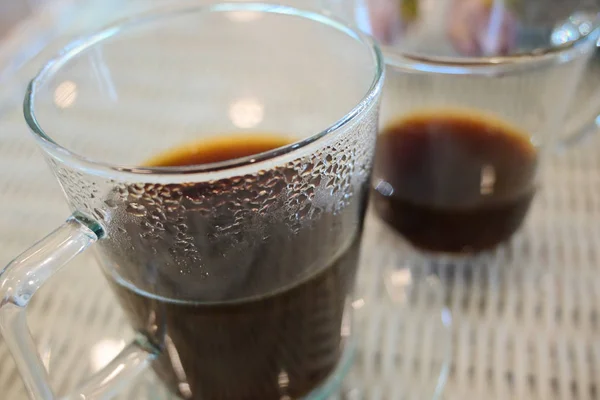 Minuman kopi hitam americano panas — Stok Foto