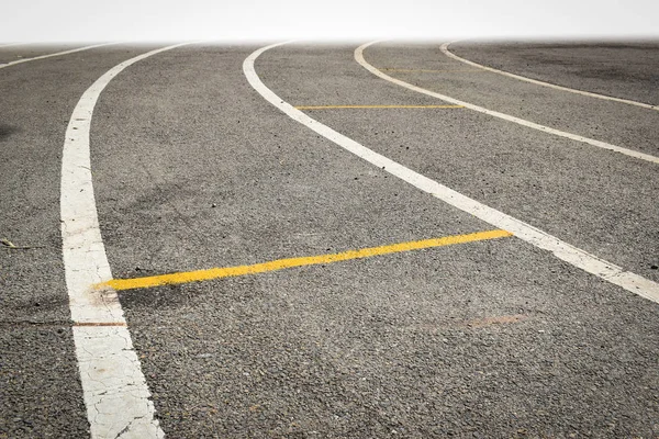 Black tarmac asphalt of running track, athletic sport background — 스톡 사진