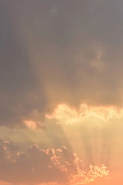 Golden light rays of sunset sky background — 스톡 사진