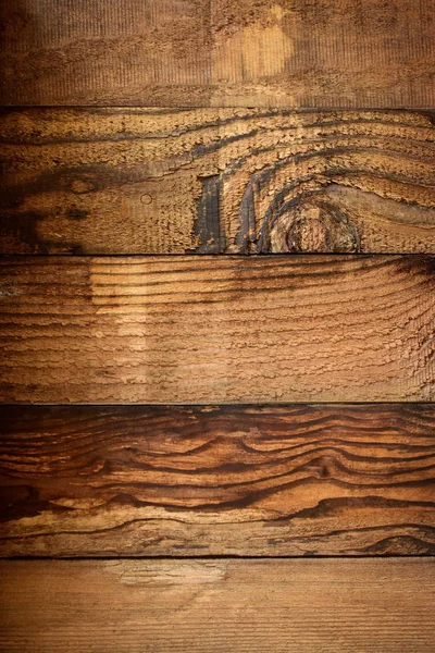 棕色木制谷仓壁板纹理背景，旧木制桌子的顶部视图 — 图库照片