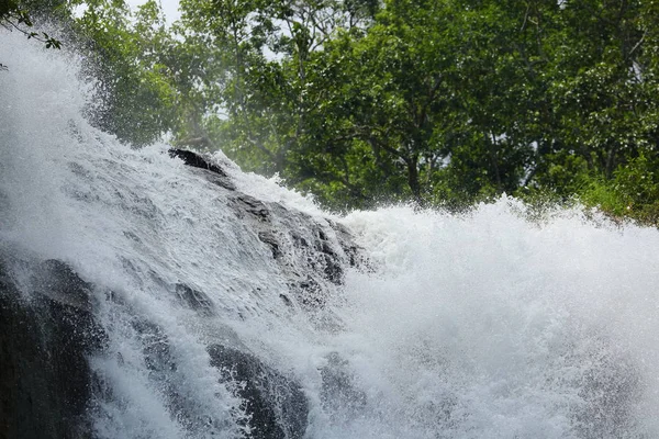 Vodopád v přírodním lese, nádherná krajina — Stock fotografie