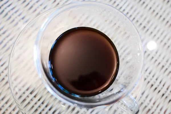 Minuman kopi hitam americano panas — Stok Foto