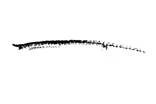 Trazo de pincel negro abstracto de acuarela dibujo pintura textura sobre fondo blanco — Foto de Stock