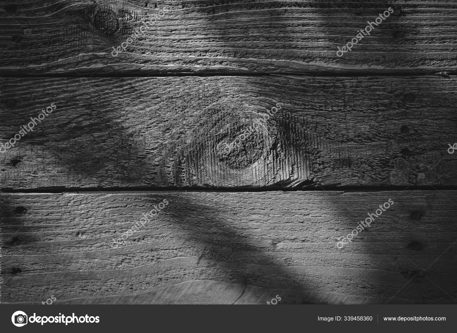 Dark Wood Barn Wall Plank Texture Background With Light Shiny In