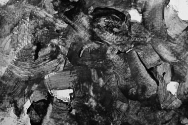 soyut siyah doku dağınık duygu arka planı, kağıt üzerinde suluboya resmin mono tonu