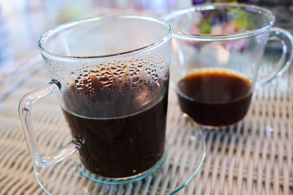 Minuman kopi hitam americano panas — Stok Foto