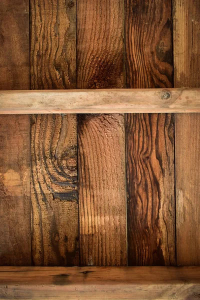 Marrone legno fienile texture sfondo di scatola caso di legno da vecchio pallet di assi di legno resistente agli agenti atmosferici — Foto Stock