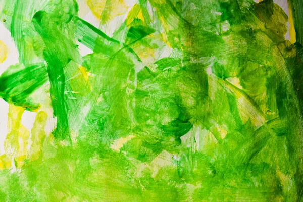 Abstrakcyjny żółty i wapienny zielony kolor akwareli malarstwo na papierze sztuka tekstury tło — Zdjęcie stockowe