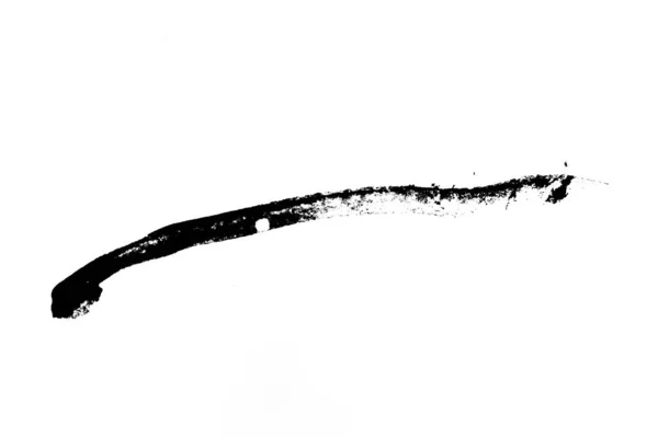 Trazo de pincel negro abstracto de acuarela dibujo pintura textura sobre fondo blanco, utilizado para el diseño de arte creativo elemento —  Fotos de Stock