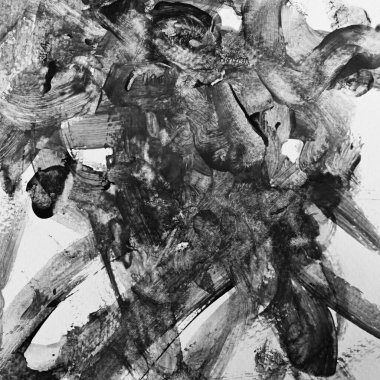 soyut siyah doku dağınık duygu arka planı, kağıt üzerinde suluboya resmin mono tonu