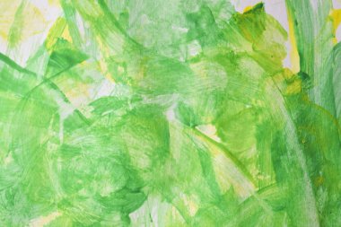 Kağıt sanatının arka planında suluboya resminin soyut sarı ve limon yeşili rengi