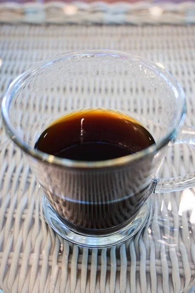 Minuman kopi hitam americano panas — Stok Foto