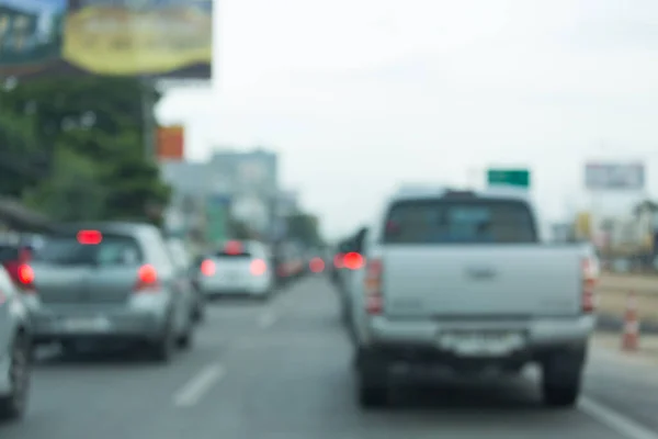 Auto Rijden Urban Road Image Blur Achtergrond — Stockfoto