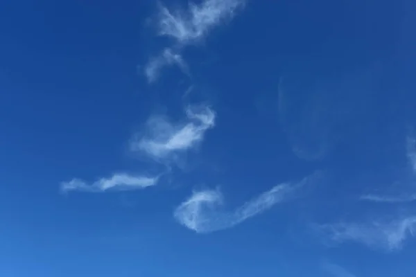 White Cloud Shape Pipe Cigarette Smoke Blue Sky — Stock Photo, Image