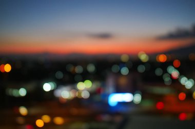 şehrin görüntü bulanıklık bokeh ışık