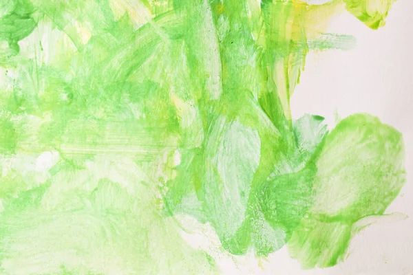 Abstrakcyjny Żółty Wapienny Zielony Kolor Akwareli Malarstwo Papierze Sztuka Tekstury — Zdjęcie stockowe