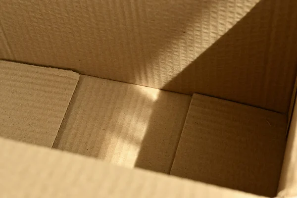 empty inside brown paper box carton package open packing