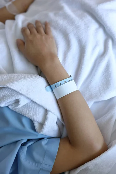 Armband Leere Namensschilder Arm Des Patienten — Stockfoto