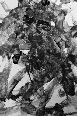 soyut siyah doku dağınık duygu arka planı, kağıt üzerinde suluboya resmin mono tonu