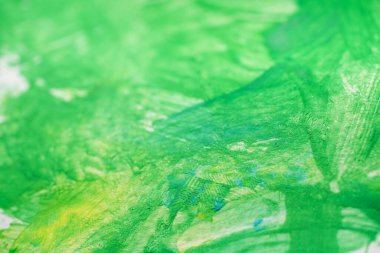 Kağıt zemin üzerinde soyut resim yeşil suluboya boya