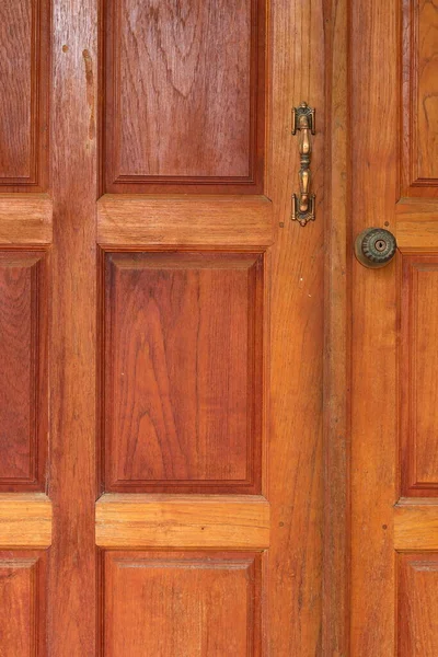 Wood Door Entrance Residential House — Stock Photo, Image