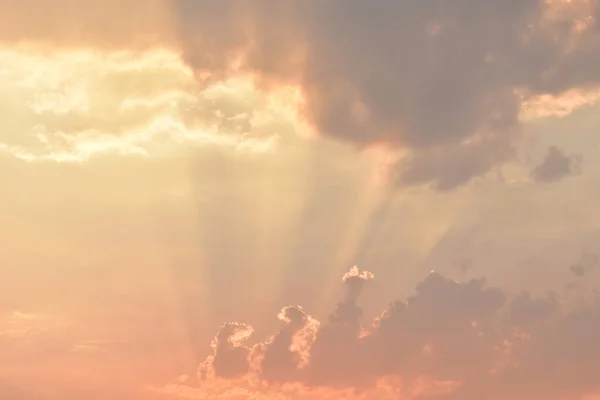 Golden Light Rays Sunset Sky Background — 스톡 사진