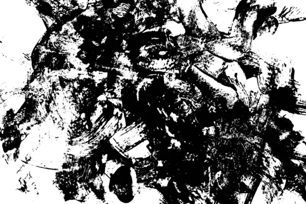 Абстрактний Чорний Пензель Текстури Фарби Акварелі Білому Тлі — стокове фото