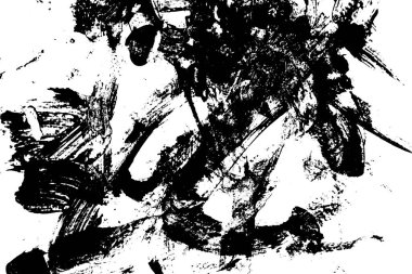 suluboya renginin soyut siyah fırça darbesi beyaz arkaplana boya dokusu çiziyor