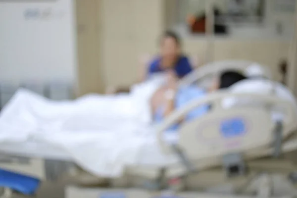 Unschärfe Des Bildes Einer Patientin Die Aufwachraum Des Krankenhauses Auf — Stockfoto