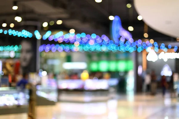 Abstrakte Unschärfe Hintergrundbild Des Geschäfts Einkaufszentrum Kaufhaus Mit Bunten Licht — Stockfoto