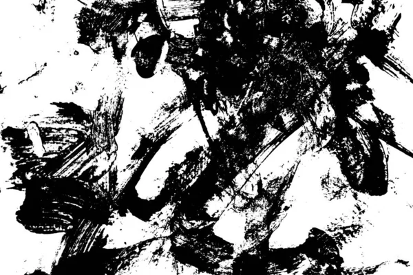 Абстрактный Силуэт Черного Мазка Акварели Рисунок Текстуры Краски Белом Фоне — стоковое фото