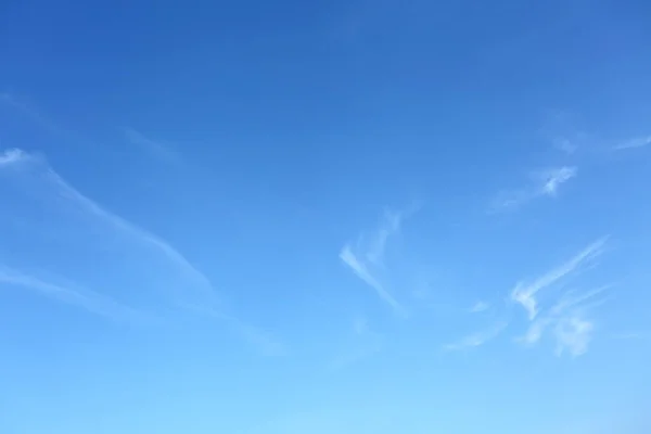 Céu Azul Claro Com Nuvem Branca Manhã Dia Bom Tempo — Fotografia de Stock