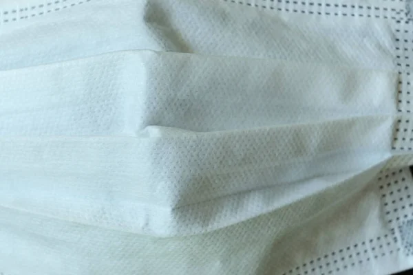 white filter of medical hygiene face mask closed mouth