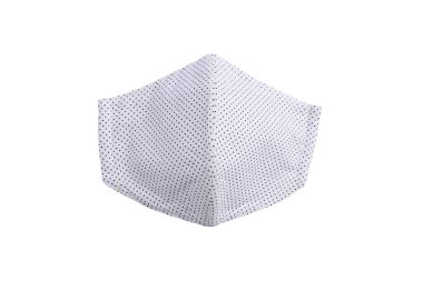 Moda kumaşından el yapımı beyaz yüz maskesi kumaşı.