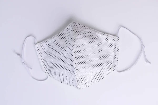 Conception Masque Visage Blanc Couture Main Partir Tissu Mode Tissu — Photo