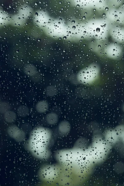 Water Rain Drop Glass Window — Stock Photo, Image