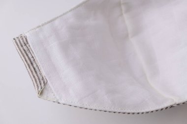 Kumaş maske tasarımı el yapımı kumaş pamuk içerideki kumaştan salu muslin yumuşak tekstil