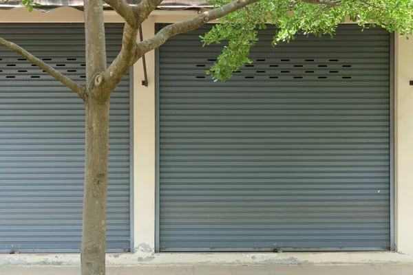 Steel Roller Shutter Door Lock Closed Security — Stok Foto