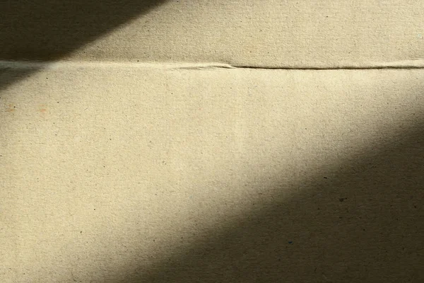 Brązowy Papier Tekstura Opakowania Kartonowego Projektowania Tła Światłem Cieniem — Zdjęcie stockowe