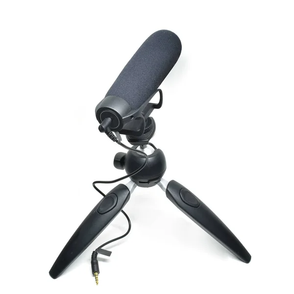 Мікрофон Дробовика Ізольований Білому Тлі — стокове фото