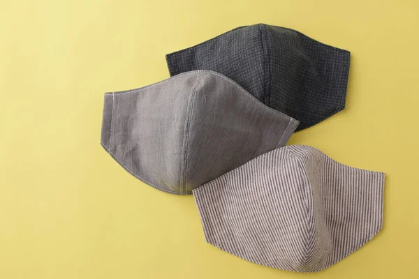 Desain Topeng Wajah Mode Buatan Tangan Dari Kain Katun Kain — Stok Foto