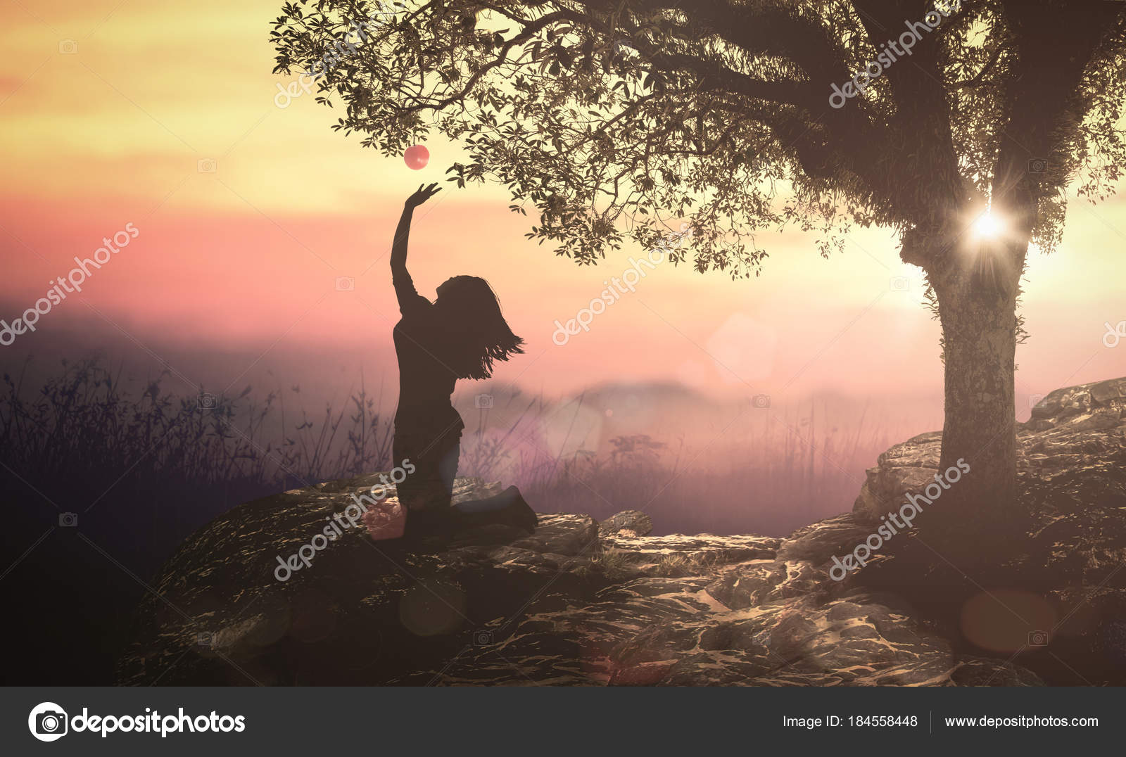 Bible Story Eve Eden Garden Stock Photo C Choat 184558448