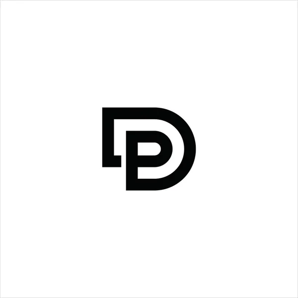 ロゴPとDのアイコンベクトル — ストックベクタ