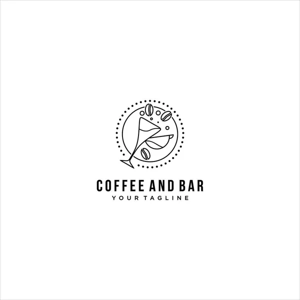 Logo Café Bar Icono Vector — Vector de stock