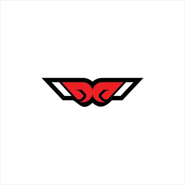 Boxe Asas Logotipo Ícone Vetor — Vetor de Stock