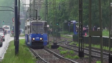Tramvay, Krakow, Polonya 25 Mayıs 2017