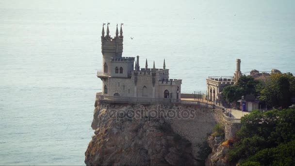 Swallows Nest Castle Symbol of Crimea — Stock Video