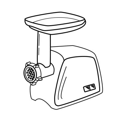 et öğütücü vektör çizimi, mutfak aletinin nesne simgesi