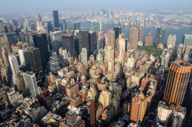 ABD New York Haziran 2018: Empire State Binası 'ndan New York şehrinin gökdelenlerine bakınız
