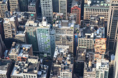 ABD New York Haziran 2018: Empire State Binası 'ndan New York şehrinin gökdelenlerine bakınız
